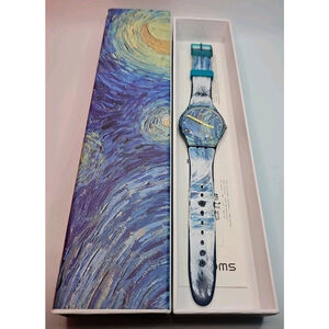 Swatch x Moma Watch Limited Edition The Starry Night By Vincent Van Gogh In Box